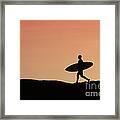 Surfer Crossing Framed Print