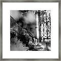 Surreal Black White Fantasy Staircase To Heaven Framed Print