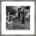 Surreal Fantasy Angels Weeping Black And White Print - Angels Cry Too Framed Print