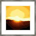 Surreal Mountain Sunset Framed Print