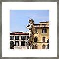Surveying The Piazza Della Signoria Framed Print