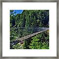 Suspension Bridge Over Gorge Framed Print