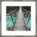 Suspension Bridge, Slovenia Framed Print