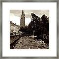 Swans And Spire Framed Print
