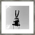 Swings Bw Framed Print