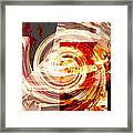 Swirling Leaves Abstract Framed Print