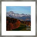 Swiss Alpine Scene Framed Print