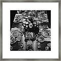 Table Settings On Dining Table Framed Print