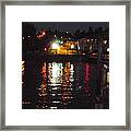 Tacoma Waterfront At Night On Ruston Way Framed Print