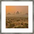 Taj Mahal At Dusk Framed Print