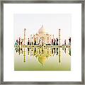 Taj Mahal Reflection Framed Print