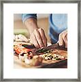 Taking A Slice Out Of The Healthy Life Framed Print