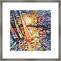 Tall Sails To Sunset Framed Print