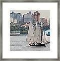 Tall Ships In The Harbor Framed Print