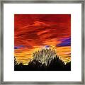 Taos Sunset Lx - Okeeffe Framed Print
