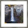 Taughannock Falls In Autumn Framed Print