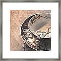 Teacup And Pearls Framed Print