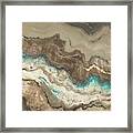 Teal Lava Flow Framed Print