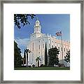 Temple Saint George Utah Framed Print
