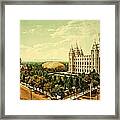 Temple Square Church Salt Lake City 1899 Framed Print