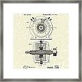 Tesla Generator 1891 Patent Art Framed Print