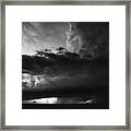 Texas Panhandle Supercell - Black And White Framed Print