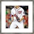 Texas Rangers V Washington Nationals Framed Print