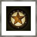 Texas Star Framed Print