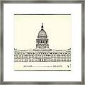 Texas State Capitol Architectural Design Framed Print