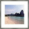 Thailand, Krabi Province, Railay West Framed Print
