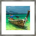 Thailand Long Boat Framed Print