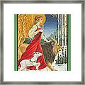 The Angel The Lion And The Lamb Framed Print