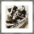 The Baby Flyer With Ed Ricketts And John Steinbeck  In Sea Of Cortez  1940 Framed Print