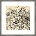 The Battle Of Tours Aka The Battle Of Poitiers, 732.   From Agenda Buvard Du Bon Marche Published Framed Print