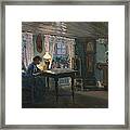 The Blue Living Room At Fleskum Framed Print