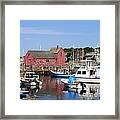 The Boat Yard At Rockport Framed Print