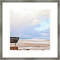 The Bonneville Salt Flats At Sunset Framed Print