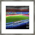 The Camp Nou Stadium In Barcelona Framed Print