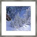 The Canyon Snow Framed Print