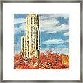The Cathedral Of Learning At The University Of Pittsburgh Framed Print