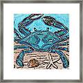 The Content Crab Framed Print