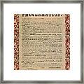 The Emancipation Proclamation Framed Print