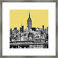 The Empire State Building Pantone Lemon Framed Print