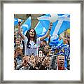 The Final Day Of Campaigning For The Scottish Referendum Ahead Of Tomorrow's Historic Vote Framed Print