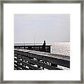 The Fisherman, Fort Island Gulf Beach, Crystal River, Florida Framed Print