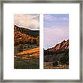 The Flatirons - Four Seasons Panorama Framed Print