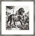 The Forge, From Etudes De Cheveaux, 1822 Framed Print