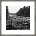 The Gate In Black And White Framed Print