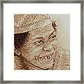 The Gold Tooth In Sepia Framed Print