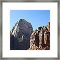 The Great White Throne In Zion National Park Framed Print